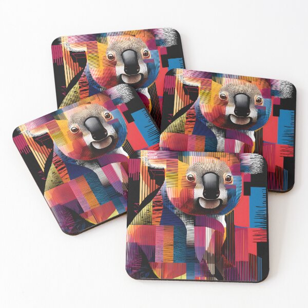 Item preview, Endangered Koalas Rise - Striking Colorful Design Celebrating Australia's Wildlife designed and sold by OlfactoART Studio.