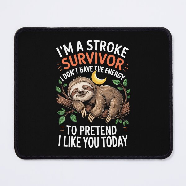 Item preview, Stroke Survivor Sloth Ribbon Stroke Awareness designed and sold by CookWorldLaughs.