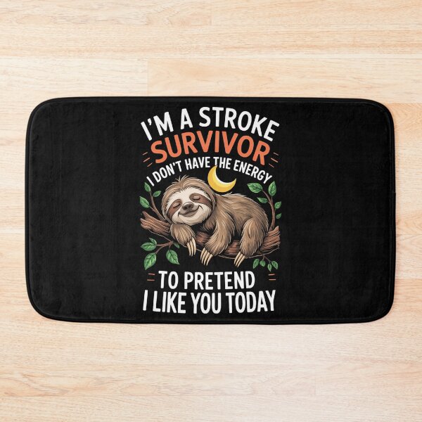 Item preview, Stroke Survivor Sloth Ribbon Stroke Awareness designed and sold by CookWorldLaughs.