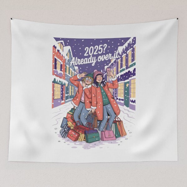 Item preview, Winter City Selfie with Friends, Cozy Fashion, and Snowfall designed and sold by SplashTastic.
