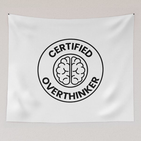 Item preview, Certified Overthinker – Funny Brain Seal Sticker designed and sold by SBrushbox.