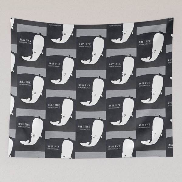Item preview, Moby Dick, The Whale Book Cover Art by Herman Melville designed and sold by booksnbobs.