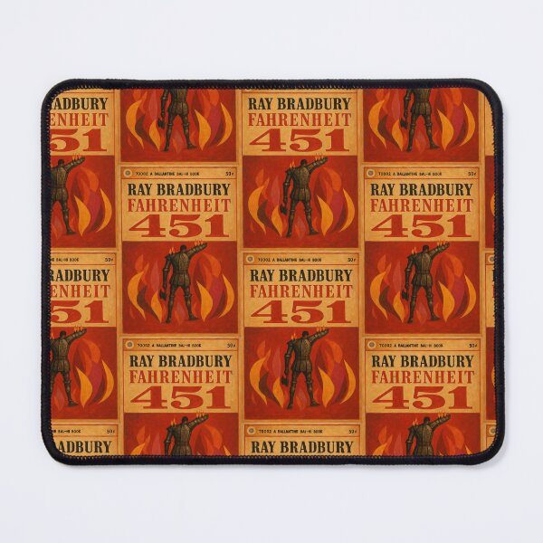 Item preview, Fahrenheit 451 Vintage Book Cover Art by Ray Bradbury designed and sold by booksnbobs.