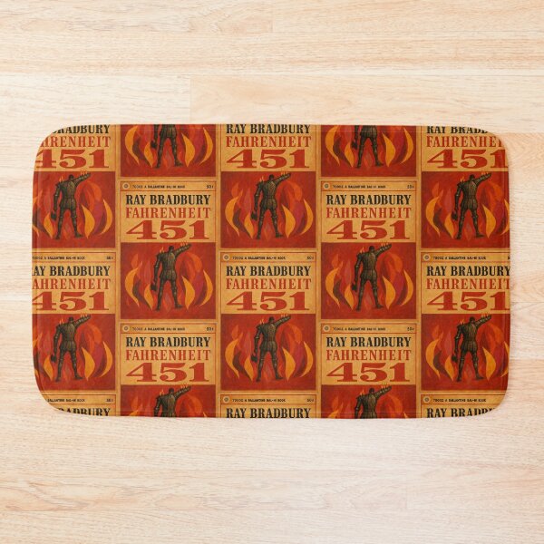 Item preview, Fahrenheit 451 Vintage Book Cover Art by Ray Bradbury designed and sold by booksnbobs.