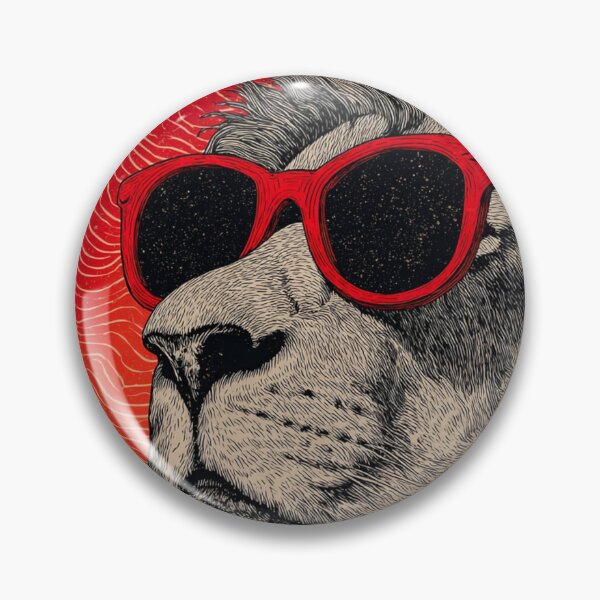 Item preview, King of Cool – Lion with Red Shades designed and sold by Guesso.