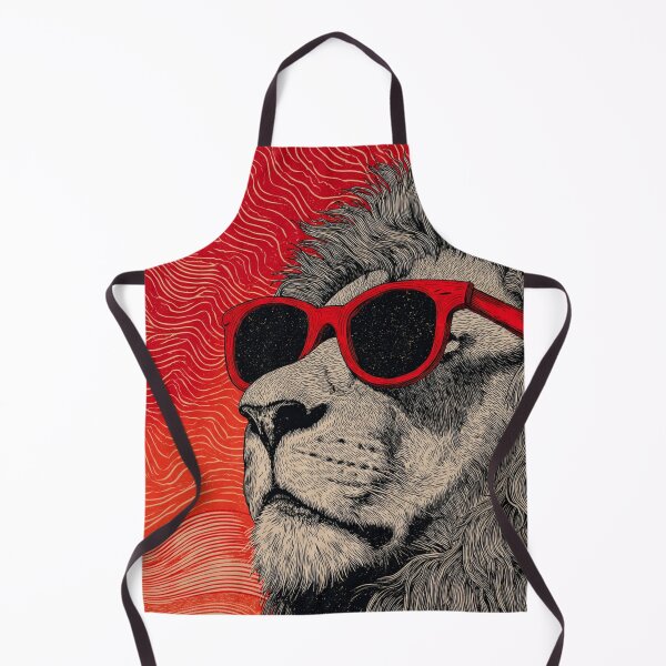 Item preview, King of Cool – Lion with Red Shades designed and sold by Guesso.