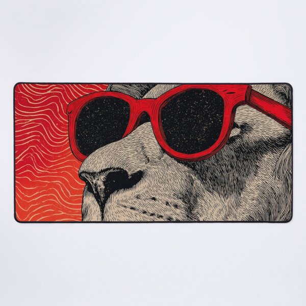 Item preview, King of Cool – Lion with Red Shades designed and sold by Guesso.
