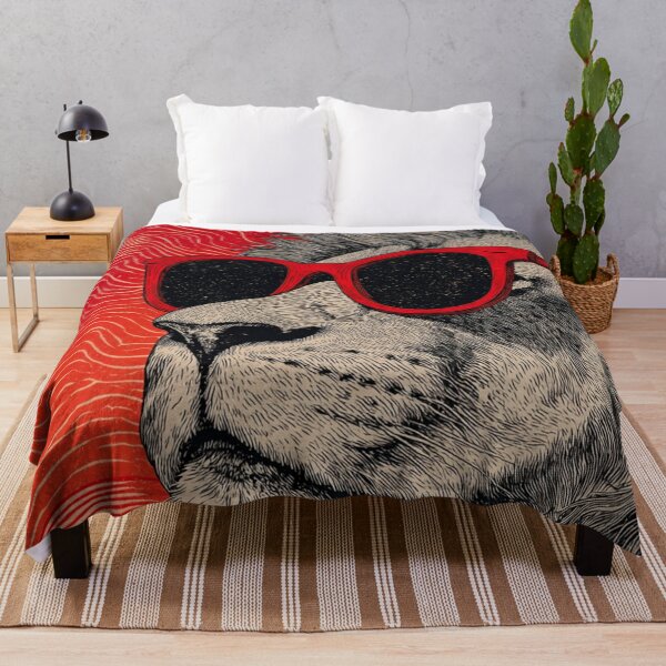 Item preview, King of Cool – Lion with Red Shades designed and sold by Guesso.