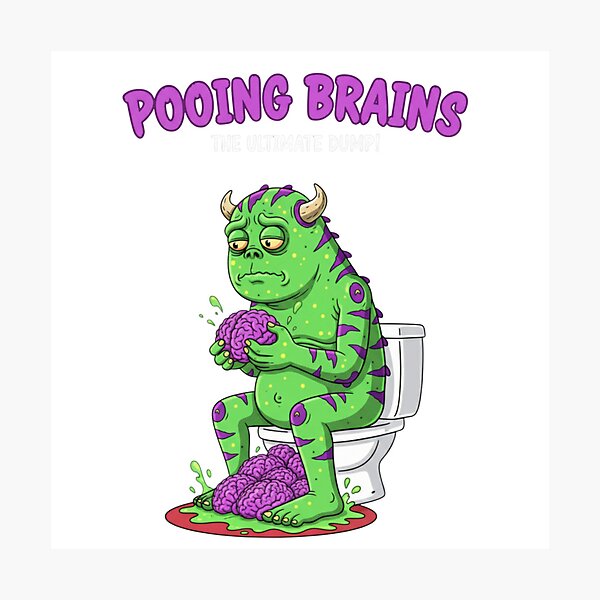 Item preview, Pooing Brains designed and sold by Word_To_Word_Designs.