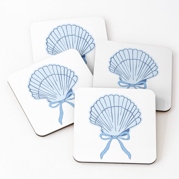 Item preview, Seashell with blue bow. Bow with heart. Blue Aesthetic. Coastal Cowgirl. designed and sold by CoCoArt-Ua.