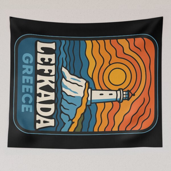 Item preview, Lefkada Greece Lighthouse Cape Ducato designed and sold by TomFrontierArt.