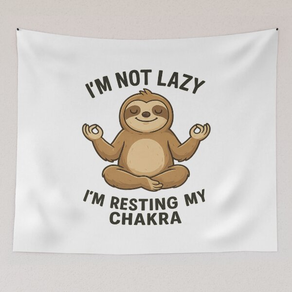 Item preview, Sloth Yoga – I'm Not Lazy, I'm Resting My Chakra designed and sold by VDekDesigns.