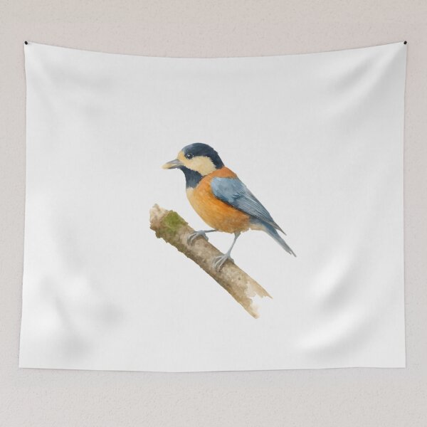 Item preview, Varied Tit (Sittiparus varius) designed and sold by HOMETOWN86.