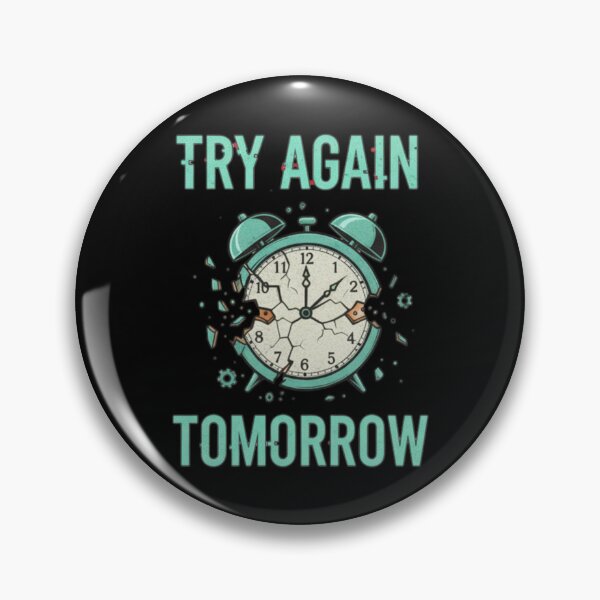 Item preview, Try Again Tomorrow Broken Alarm Clock designed and sold by Silent Watch Threads..