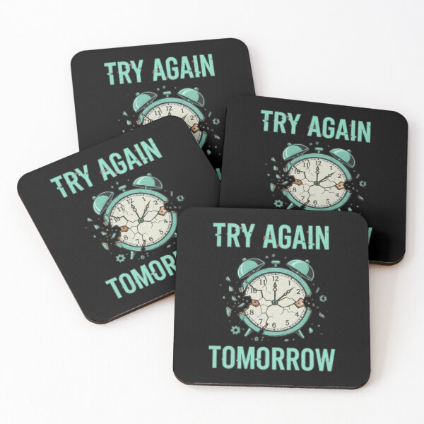 Item preview, Try Again Tomorrow Broken Alarm Clock designed and sold by Silent Watch Threads..