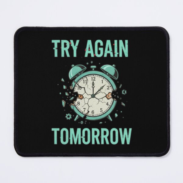 Item preview, Try Again Tomorrow Broken Alarm Clock designed and sold by Silent Watch Threads..