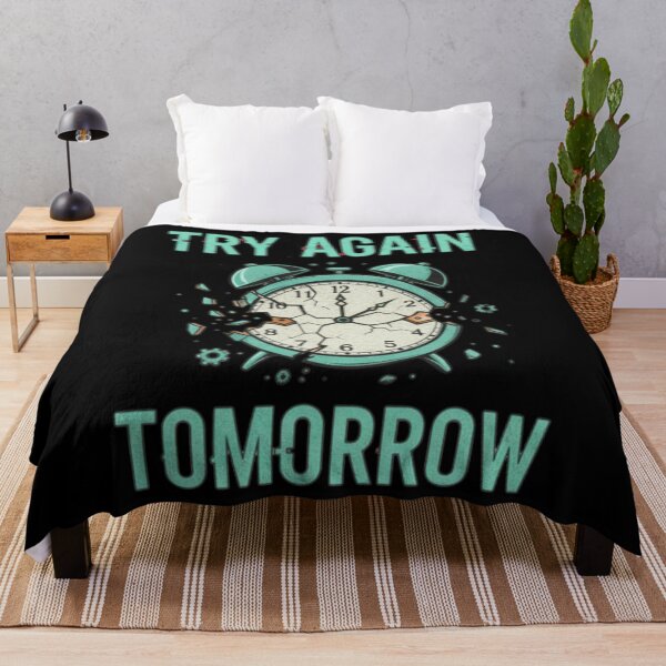 Item preview, Try Again Tomorrow Broken Alarm Clock designed and sold by Silent Watch Threads..