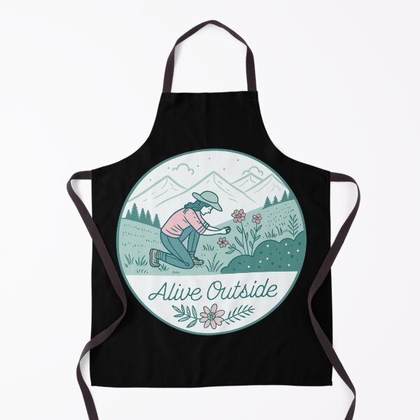 Item preview, Alive Outside – Minimalist Line Art Flower Picker | Pastel Mountain Meadow Outdoor Design designed and sold by VividOrganica.