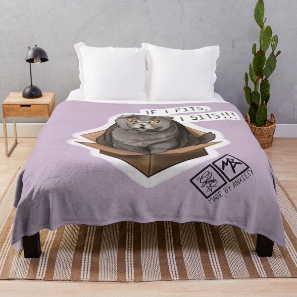 Item preview, If I Fits, I Sit Cat Sticker – Funny Feline Meme designed and sold by Made-by-Anxiety.