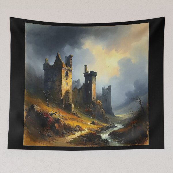 Item preview, Old Castle ruin painting after JMW Turner designed and sold by Vintage Designs +.