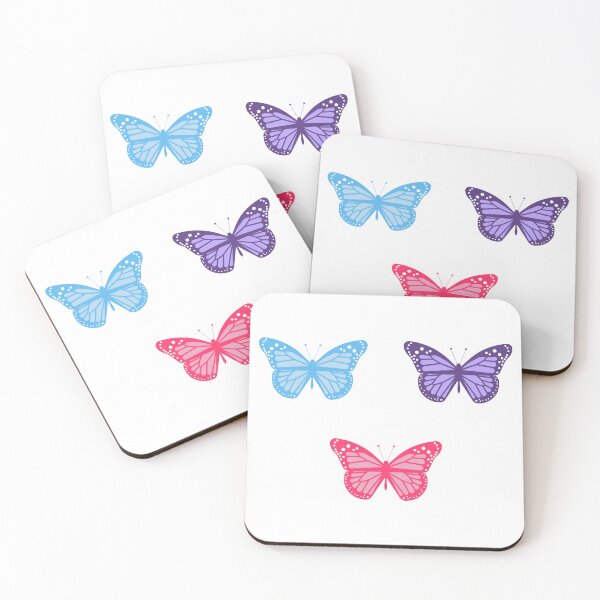 Item preview, blue butterfly purple butterfly pink butterfly pack designed and sold by Aesthetic Crew.