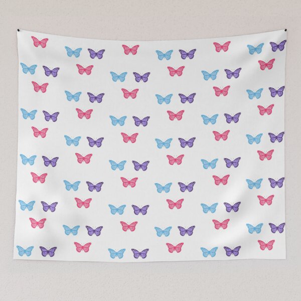Item preview, blue butterfly purple butterfly pink butterfly pack designed and sold by Aesthetic Crew.