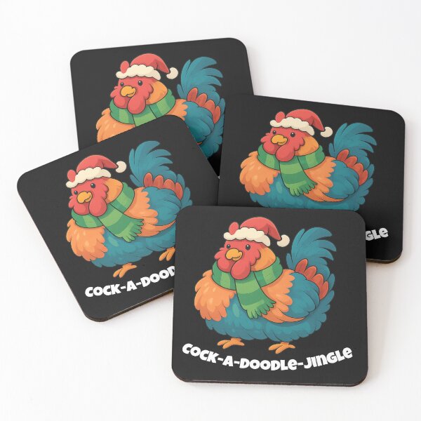 Item preview, Merry Cluckmas Funny Chubby Rooster Christmas designed and sold by Maryna_Reine.