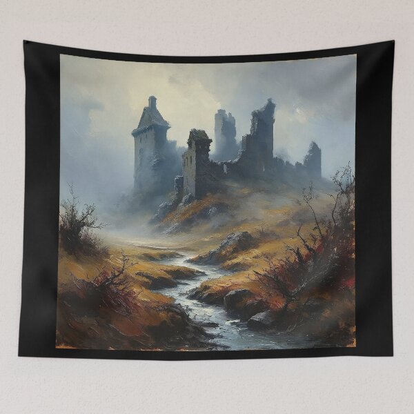 Item preview,  Old Castle ruin painting after JMW Turner designed and sold by Vintage Designs +.