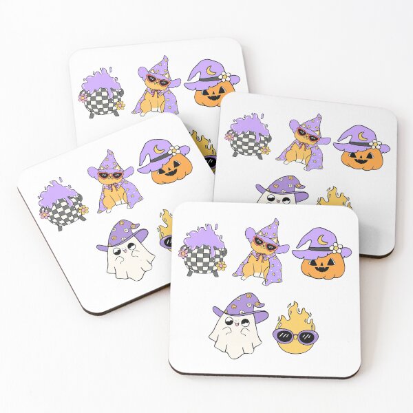 Item preview, Cute Halloween Ghost and Pumpkin designed and sold by graphic-genie.