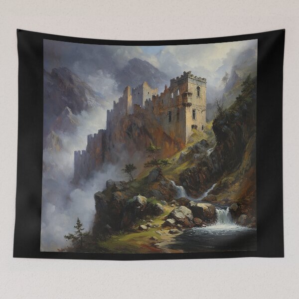 Item preview,  Old Castle ruin painting after JMW Turner designed and sold by Vintage Designs +.