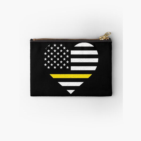 Item preview, 911 Dispatcher Thin Gold Line American Flag Heart designed and sold by inkedtee.