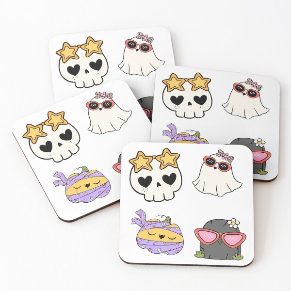 Item preview, Cute Halloween Ghost and Pumpkin designed and sold by graphic-genie.