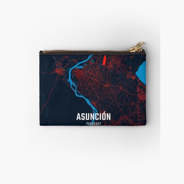 Item preview, Asunción Red & Blue Minimalist Map designed and sold by HomeLivingCo.