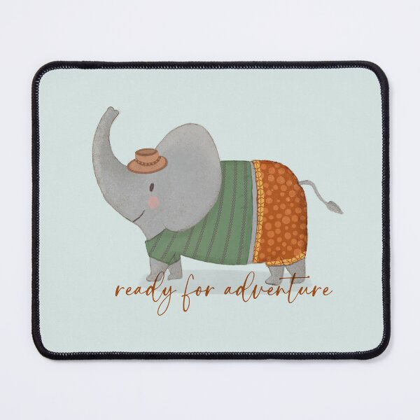 Item preview, Cute Elephant Wearing Hat – Ready for Adventure designed and sold by Anabel Gonzalez.