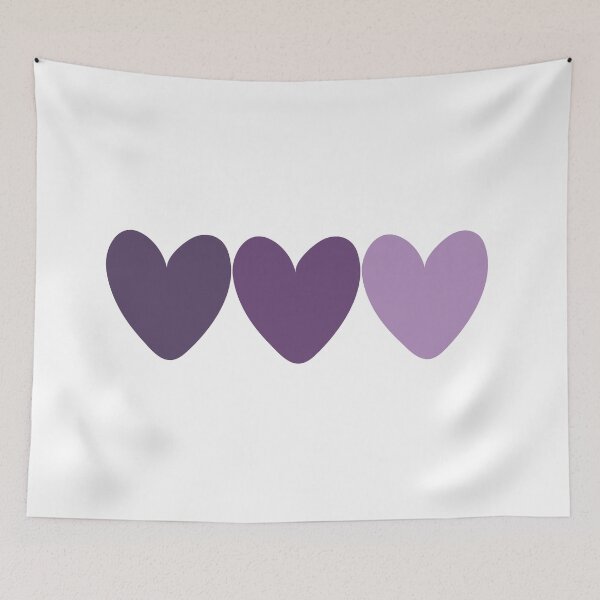 Item preview, purple hearts designed and sold by Aesthetic Crew.