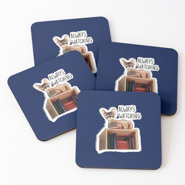 Item preview, Ceiling Goblin Devon Rex Cat Sticker – Funny Mischievous Cat Art designed and sold by Made-by-Anxiety.