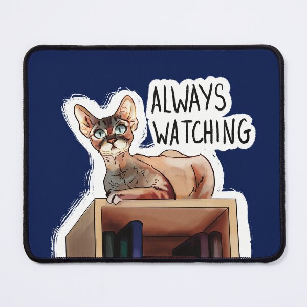 Item preview, Ceiling Goblin Devon Rex Cat Sticker – Funny Mischievous Cat Art designed and sold by Made-by-Anxiety.