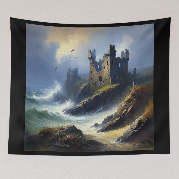 Item preview,  Old Castle ruin painting after JMW Turner designed and sold by Vintage Designs +.
