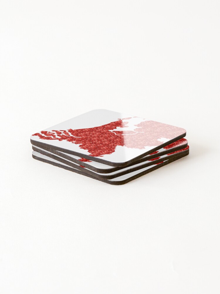 Thumbnail 4 of 5, Coasters (Set of 4), Red Rhinestone Netherlands designed and sold by TheIconSmith.