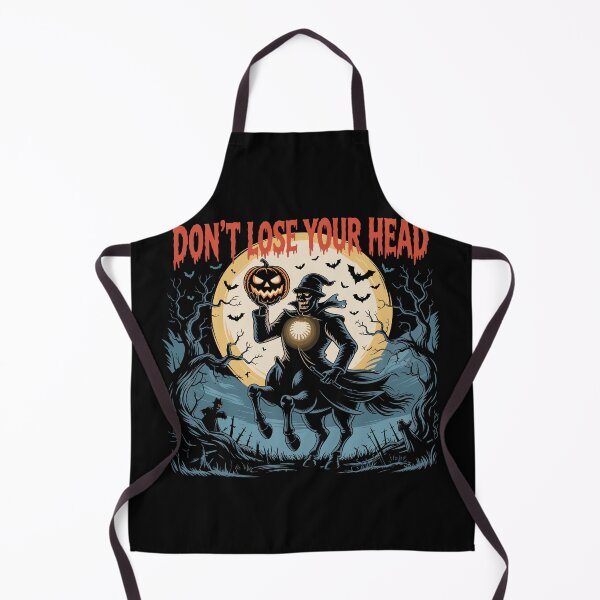 Item preview, The Pumpkin Hunter: The Headless Horseman holds his glowing pumpkin head high, framed by gnarled trees, bats, and swirling fog. For the Halloween Festive Season designed and sold by Grang Art Artistic Designs.