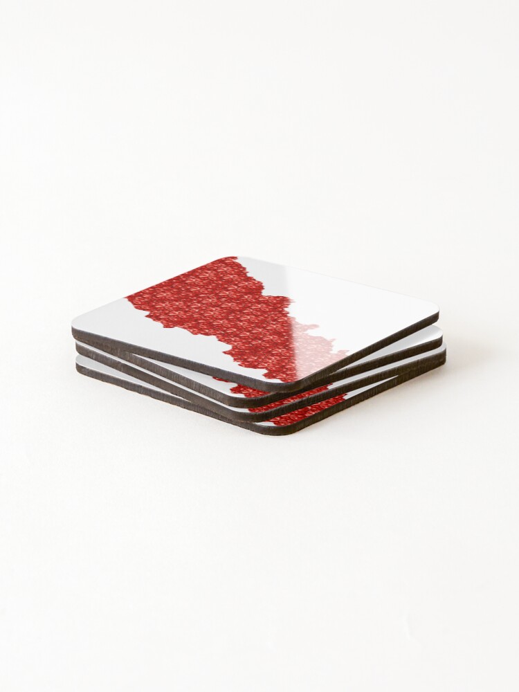 Thumbnail 4 of 5, Coasters (Set of 4), Red Rhinestone Nepal designed and sold by TheIconSmith.