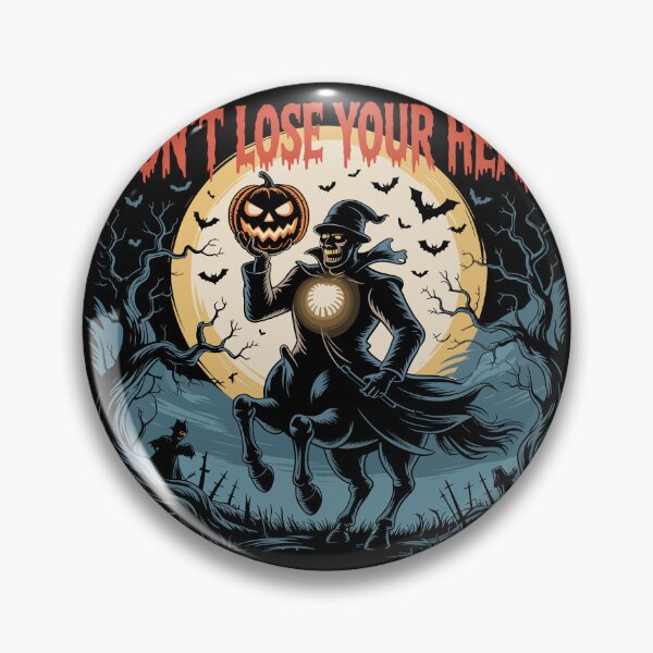 Item preview, Copy of The Phantom of the Pumpkin: The Headless Horseman holds his glowing pumpkin head high. For the Halloween Festive Season designed and sold by Grang Art Artistic Designs.