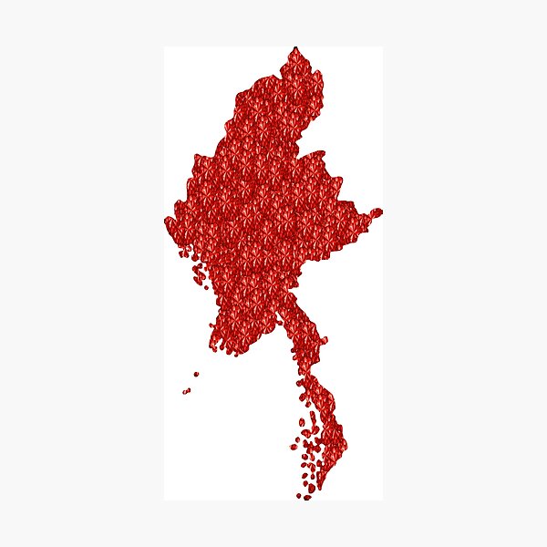 Item preview, Red Rhinestone Myanmar designed and sold by TheIconSmith.