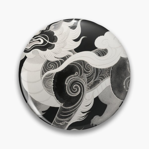 Item preview, Monochromatic Eastern Guardian Dragon-Lion designed and sold by zzz888.