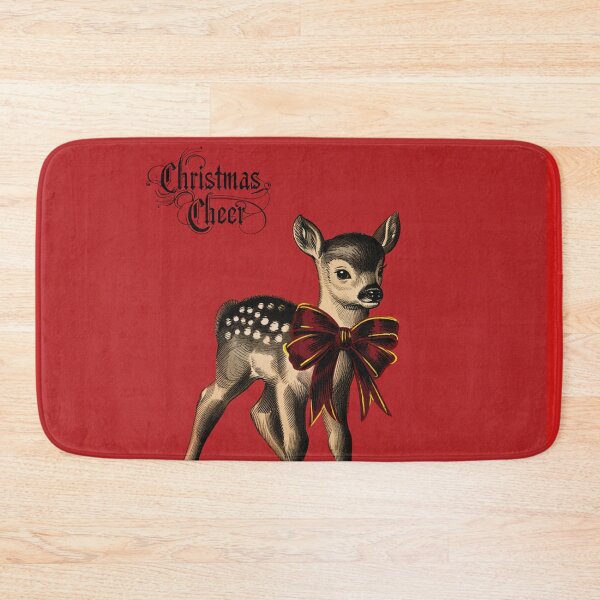 Item preview,  Christmas Cheer cute vintage Deer christmas card art designed and sold by Vintage Designs +.