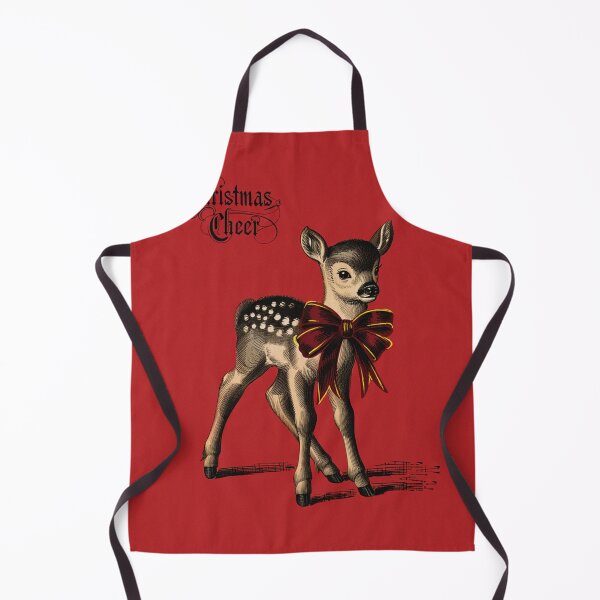 Item preview, Christmas Cheer cute vintage Deer christmas card art designed and sold by Vintage Designs +.