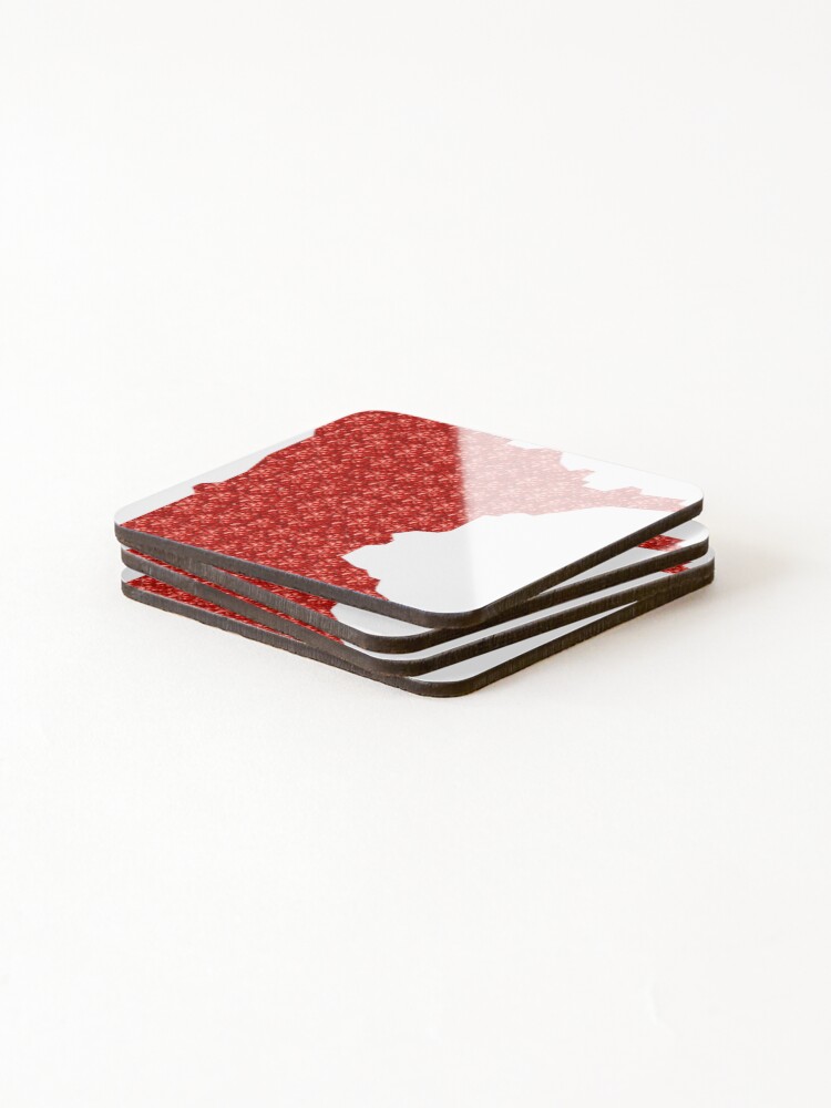 Thumbnail 4 of 5, Coasters (Set of 4), Red Rhinestone Minnesota designed and sold by TheIconSmith.