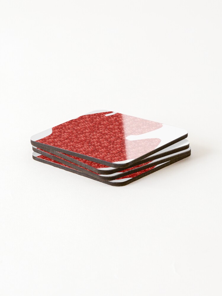 Thumbnail 4 of 5, Coasters (Set of 4), Red Rhinestone Michigan designed and sold by TheIconSmith.