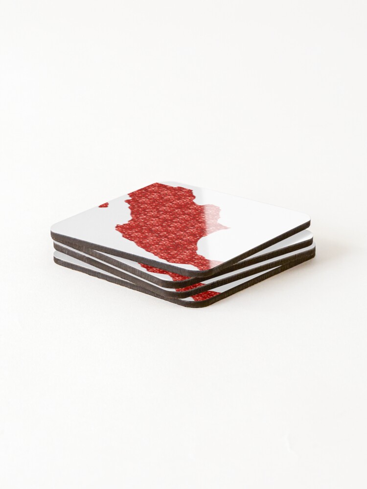 Thumbnail 4 of 5, Coasters (Set of 4), Red Rhinestone Mexico designed and sold by TheIconSmith.