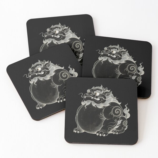 Item preview, Mystical Black & White Guardian Lion Spirit designed and sold by zzz888.